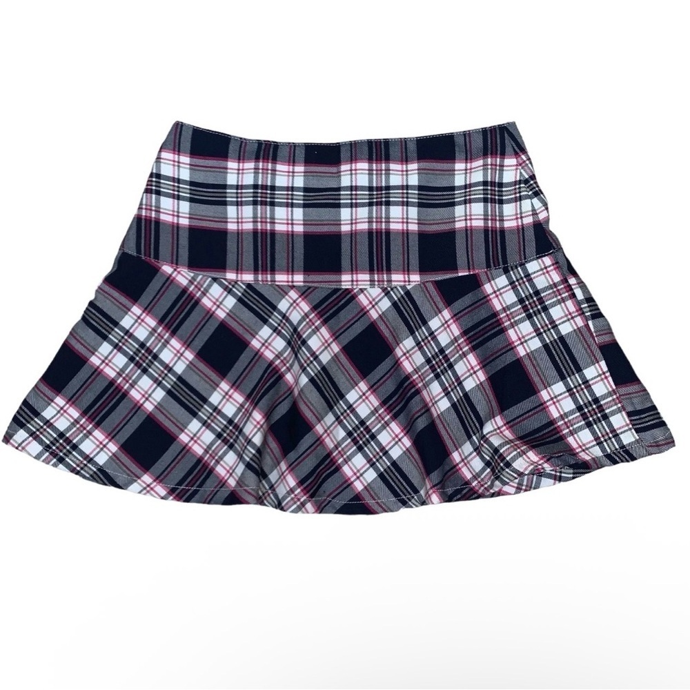 Mossimo Mossissue Women's Junior Size 5 Mini Skirt Plaid Flared Schoolgirl Anime